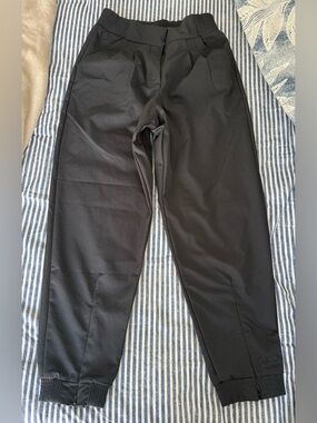 Nike Women's Black High Rise Track Joggers with Ribbed Ankles